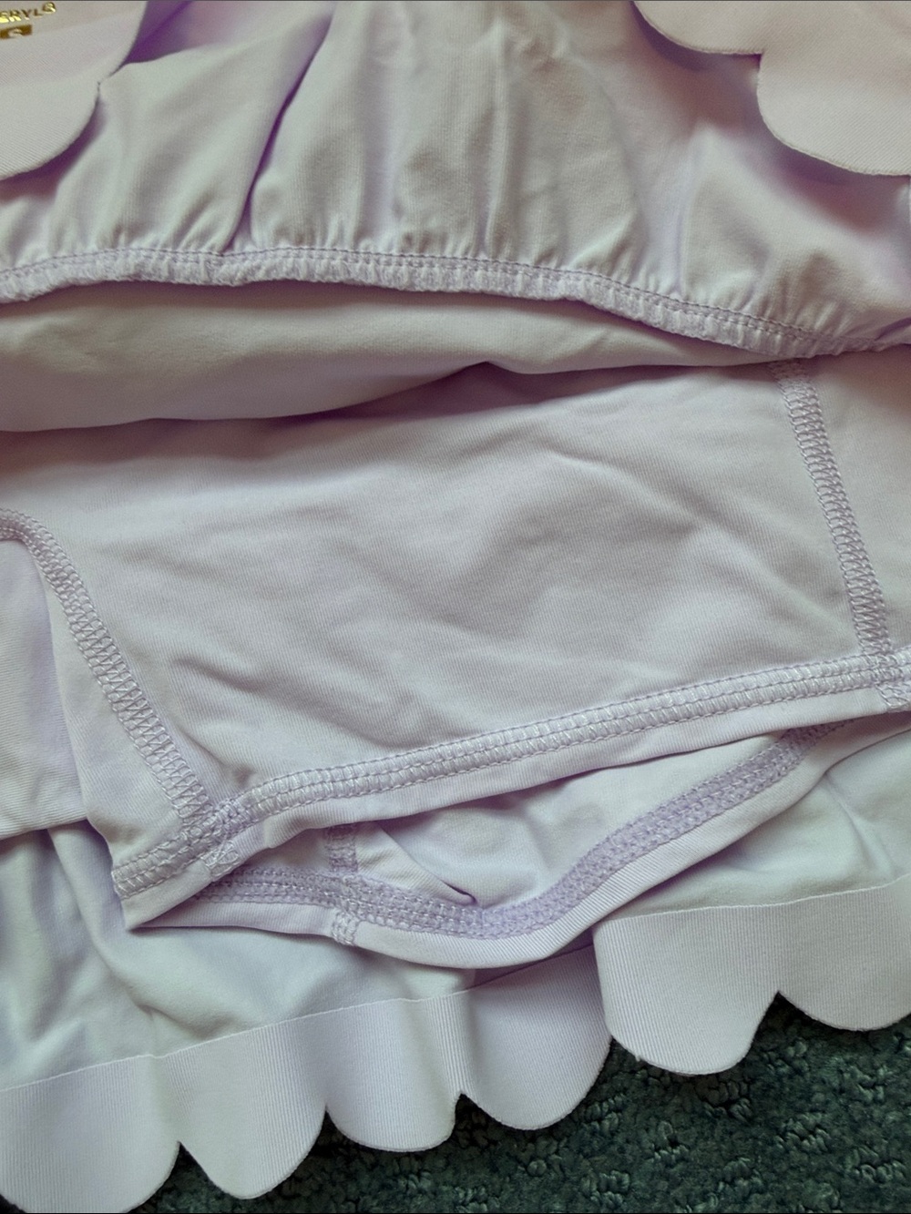 Lilly Pulitzer Lilac Scalloped Ruffle Skort - Picture 2 of 5